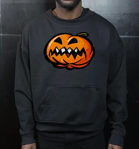Fieser Kürbis - Jack O Lantern, Kürbis, Halloween - Cropped Sweatshirt