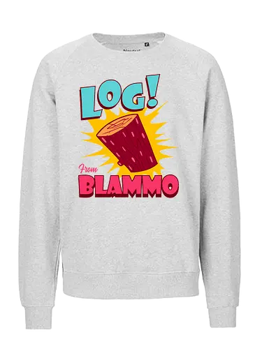 Log From Blammo - stimpy, vintage, blammo, tv shows, ren and stimpy, 90s, cartoon, childhood, funny, funnytee, hilarious, joke, nostalgia, ren, retro - Fairtrade Sweatshirt