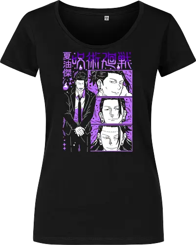 Geto Suguru Shadow Sorcerer JJK - suguru geto, jjk villain, purple aesthetic, cursed spirit user, anime fan apparel, shonen antagonist, jujutsu kaisen gift, manga style art - Damen T-Shirt