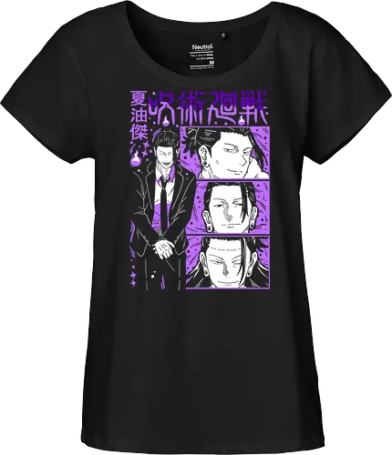 Geto Suguru Shadow Sorcerer JJK - suguru geto, jjk villain, purple aesthetic, cursed spirit user, anime fan apparel, shonen antagonist, jujutsu kaisen gift, manga style art - Fairtrade Girl Shirt