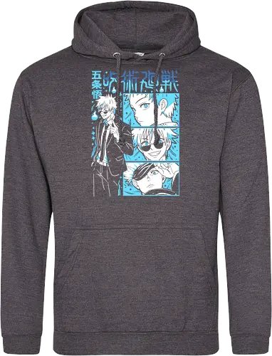 Gojo Satoru Infinity Comic Splash JJK - cyan blue aesthetic, strongest sorcerer, anime birthday present, jujutsu kaisen otaku, weeb shirt, gojo satoru, jjk gojo, comic panel style - Standard Hoodie