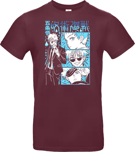 Gojo Satoru Infinity Comic Splash JJK - cyan blue aesthetic, strongest sorcerer, anime birthday present, jujutsu kaisen otaku, weeb shirt, gojo satoru, jjk gojo, comic panel style - Standard T-Shirt