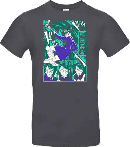 Maki Zen in Cursed Realm JJK - shonen warrior, maki zenin, jjk maki, green teal art, strong female character, anime girl power, jujutsu kaisen fan, otaku gift - Standard T-Shirt