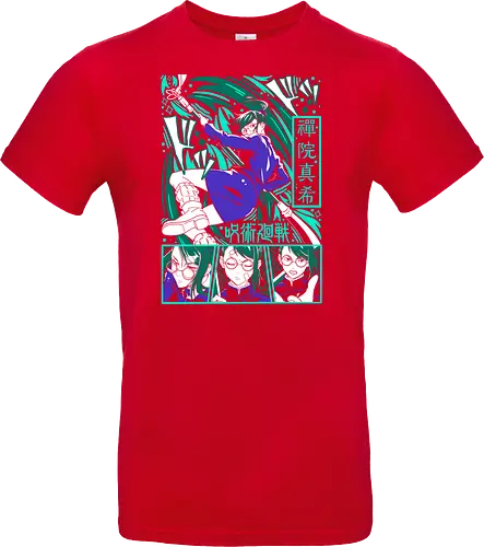 Maki Zen in Cursed Realm JJK - shonen warrior, maki zenin, jjk maki, green teal art, strong female character, anime girl power, jujutsu kaisen fan, otaku gift - Standard T-Shirt