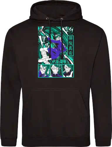 Maki Zen in Cursed Realm JJK - shonen warrior, maki zenin, jjk maki, green teal art, strong female character, anime girl power, jujutsu kaisen fan, otaku gift - Standard Hoodie