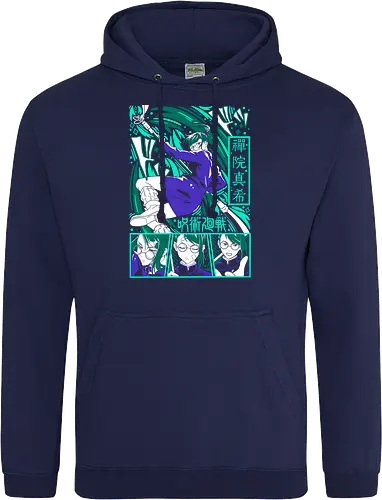 Maki Zen in Cursed Realm JJK - shonen warrior, maki zenin, jjk maki, green teal art, strong female character, anime girl power, jujutsu kaisen fan, otaku gift - Standard Hoodie