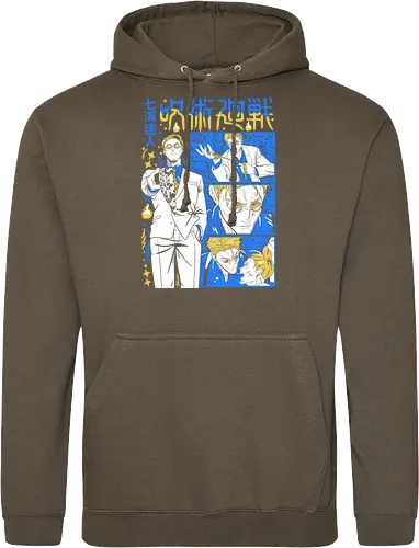 Nanami Kento Steady Resolve JJK - nanami kento, jjk nanami, suit style sorcerer, gold yellow tone, calm and powerful, anime gift for him, jujutsu kaisen fan art, otaku apparel - Standard Hoodie