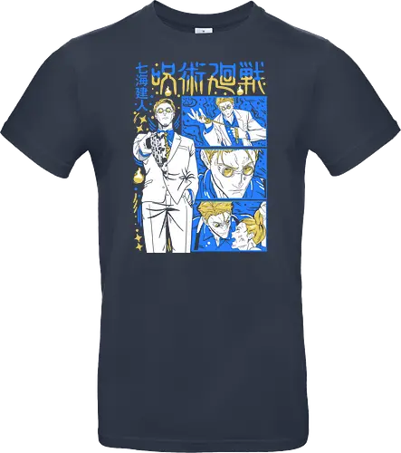 Nanami Kento Steady Resolve JJK - nanami kento, jjk nanami, suit style sorcerer, gold yellow tone, calm and powerful, anime gift for him, jujutsu kaisen fan art, otaku apparel - Standard T-Shirt