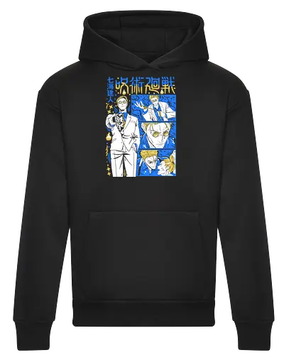 Nanami Kento Steady Resolve JJK - nanami kento, jjk nanami, suit style sorcerer, gold yellow tone, calm and powerful, anime gift for him, jujutsu kaisen fan art, otaku apparel - Heavyweight Hoodie