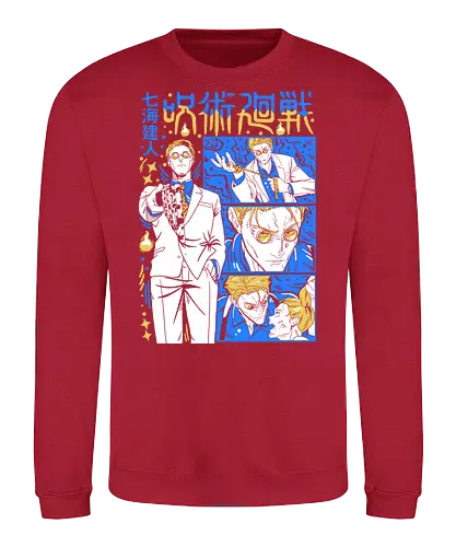 Nanami Kento Steady Resolve JJK - nanami kento, jjk nanami, suit style sorcerer, gold yellow tone, calm and powerful, anime gift for him, jujutsu kaisen fan art, otaku apparel - Sweatshirt