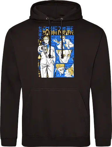 Nanami Kento Steady Resolve JJK - nanami kento, jjk nanami, suit style sorcerer, gold yellow tone, calm and powerful, anime gift for him, jujutsu kaisen fan art, otaku apparel - Standard Hoodie