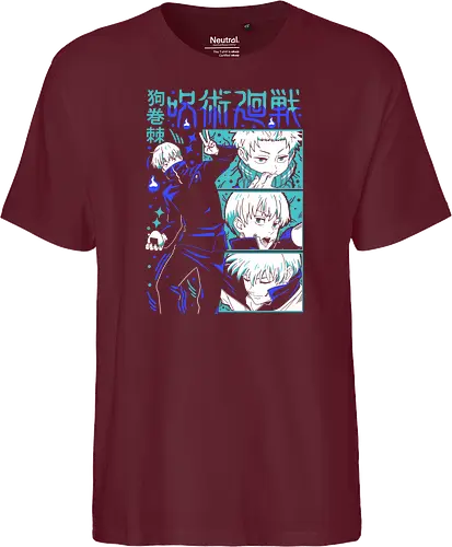 Toge Inumaki Cursed Speech JJK Tee - toge inumaki, jjk toge, cursed speech user, teal blue palette, cool side character, anime otaku gift, jujutsu kaisen merch, weeb shirt - Fairtrade T-Shirt