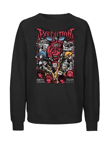 Jujutsu Execution Cursed Chaos Poster - anime gift poster, Jujutsu, execution arc, horror anime art, multi character poster, cursed chaos energy, dark fantasy anime, otaku collector print - Fairtrade Sweatshirt