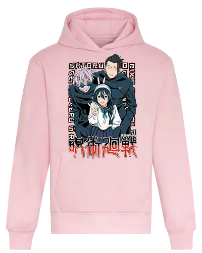 Gojo Group Satoru JJK Squad Goals - gojo satoru, jjk cast, group design, blue black palette, jujutsu kaisen squad, anime fan gift set, otaku crew shirt, shonen group art - Heavyweight Hoodie