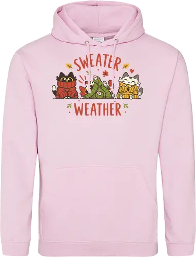 Sweater Weather Kittens – Autumn Cats - sweater weather, cut cats, funny cats, black cat, autumn vibes, fall season, october, thanksgiving, fall leaves, cozy, kawaii, cat lover - Standard Hoodie