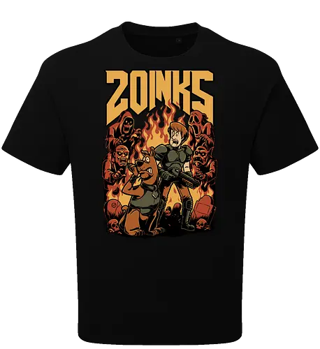 Cartoon FPS Horror Game - Cartoon, 80s Cartoons, 80s, 1980s, 80's, Retro Cartoon, Retro Vintage, Retro, Vintage, Fps Gaming, First-person Shooter, First Person Shooter, Horror, Game, Video Game, Games, Video Games, Awesome, Poster, Cool, Mashup, Nostalgia, Nostalgic, Animation, Animated, Animated Series, Tv Show, Paranormal, Investigate, Investigation, Mystery, Mysterious, Halloween, Spooky Season, Spooky, Creepy, Scary, Graveyard, Monsters, Monster, Fire, Ghosts, Ghost - Oversize T-Shirt