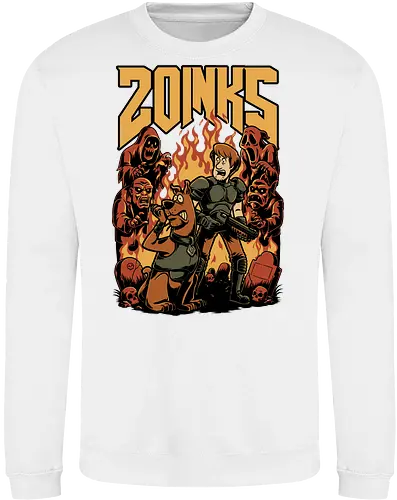 Cartoon FPS Horror Game - Cartoon, 80s Cartoons, 80s, 1980s, 80's, Retro Cartoon, Retro Vintage, Retro, Vintage, Fps Gaming, First-person Shooter, First Person Shooter, Horror, Game, Video Game, Games, Video Games, Awesome, Poster, Cool, Mashup, Nostalgia, Nostalgic, Animation, Animated, Animated Series, Tv Show, Paranormal, Investigate, Investigation, Mystery, Mysterious, Halloween, Spooky Season, Spooky, Creepy, Scary, Graveyard, Monsters, Monster, Fire, Ghosts, Ghost - Sweatshirt