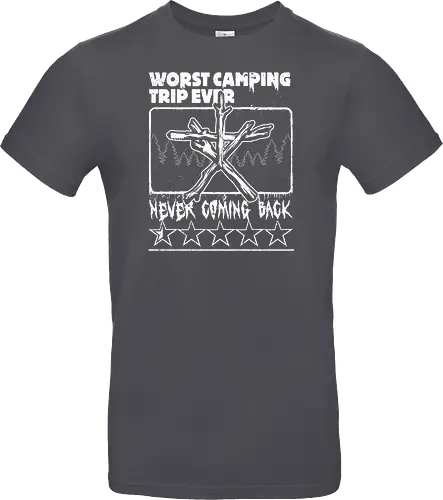 Horror Movie Witch Camping - Found Footage, Nostalgia, Nostalgic, Witch, Forest, Forest Spirit, Spirit, Hiking, Camping, Horror, Classic Horror, Horror Movies, Nostalgic Horror, 90s, 90s Movies, 90's, Halloween, Spooky, Spooky Season, Scary, Creepy, Retro Vintage, Vintage, Retro, Old Movies, Monsters, Monster, Wood, Wooden, Stick, Magic, Magical, Ritual, Symbol - Standard T-Shirt