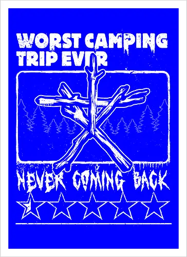 Horror Movie Witch Camping - Found Footage, Nostalgia, Nostalgic, Witch, Forest, Forest Spirit, Spirit, Hiking, Camping, Horror, Classic Horror, Horror Movies, Nostalgic Horror, 90s, 90s Movies, 90's, Halloween, Spooky, Spooky Season, Scary, Creepy, Retro Vintage, Vintage, Retro, Old Movies, Monsters, Monster, Wood, Wooden, Stick, Magic, Magical, Ritual, Symbol - Kunstdruck
