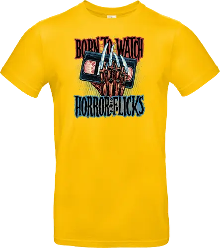 Born to Watch Horror Flicks - Horror, Halloween, horror movies, video tape, classic movies, classic - Standard T-Shirt