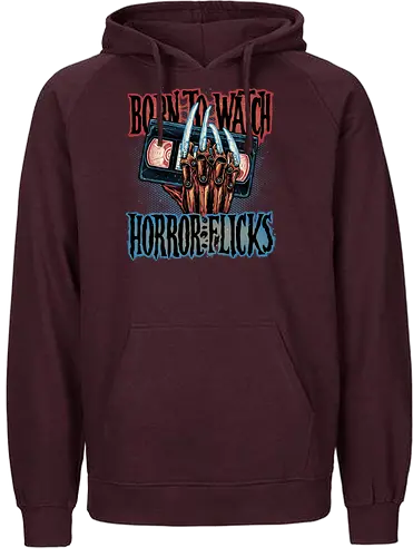 Born to Watch Horror Flicks - Horror, Halloween, horror movies, video tape, classic movies, classic - Fairtrade Hoodie