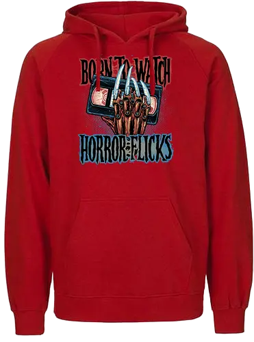 Born to Watch Horror Flicks - Horror, Halloween, horror movies, video tape, classic movies, classic - Fairtrade Hoodie
