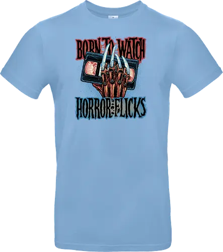 Born to Watch Horror Flicks - Horror, Halloween, horror movies, video tape, classic movies, classic - Standard T-Shirt
