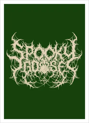 Spooky Goose - spooky season, gothic, spooky goose, death metal, halloween, goose meme, metalhead, dark comedy, horror aesthetic, dark aesthetic, heavy metal, deathcore, cyber sigilism, edgy typography, dark art - Kunstdruck