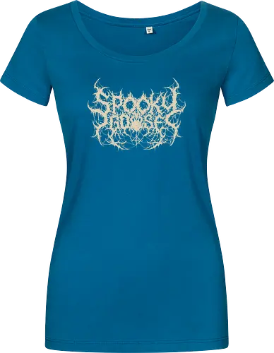Spooky Goose - spooky season, gothic, spooky goose, death metal, halloween, goose meme, metalhead, dark comedy, horror aesthetic, dark aesthetic, heavy metal, deathcore, cyber sigilism, edgy typography, dark art - Damen T-Shirt