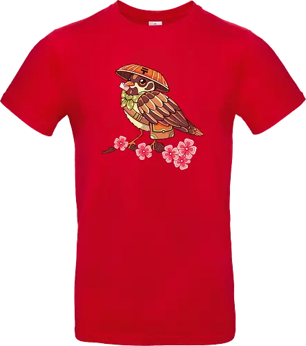 POST BIRD - japan, japanese, bird, sakura, cherry blossom, floral, cultural, post mail - Standard T-Shirt