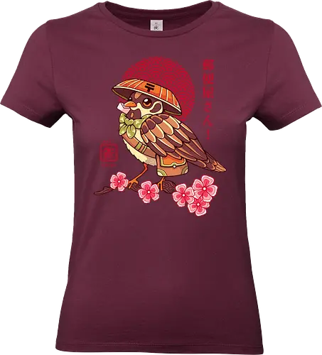POST BIRD - japan, japanese, bird, sakura, cherry blossom, floral, cultural, post mail - Standard T-Shirt (Frauen)