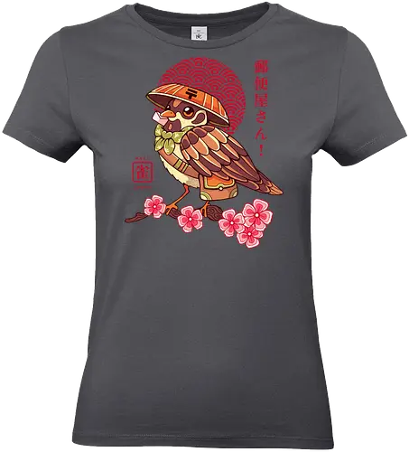 POST BIRD - japan, japanese, bird, sakura, cherry blossom, floral, cultural, post mail - Standard T-Shirt (Frauen)