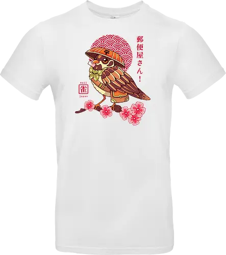 POST BIRD - japan, japanese, bird, sakura, cherry blossom, floral, cultural, post mail - Standard T-Shirt