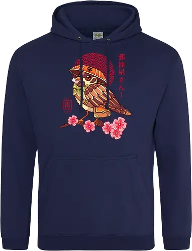 POST BIRD - japan, japanese, bird, sakura, cherry blossom, floral, cultural, post mail - Standard Hoodie