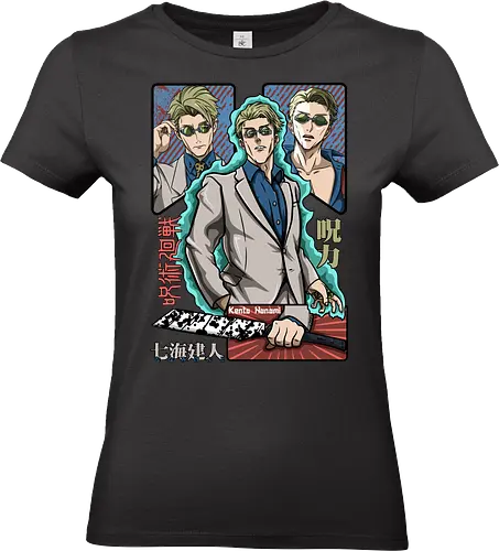 Nanami Kento Seven Seas Sorcerer - nanami kento, cool sorcerer, anime gift, suit style, stoic vibes, weeb, grade 1 sorcerer, Jujutsu - Standard T-Shirt (Frauen)