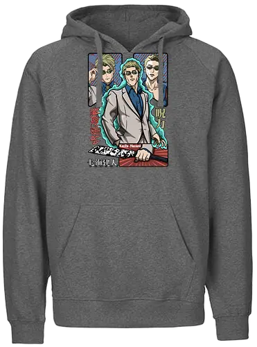 Nanami Kento Seven Seas Sorcerer - nanami kento, cool sorcerer, anime gift, suit style, stoic vibes, weeb, grade 1 sorcerer, Jujutsu - Fairtrade Hoodie