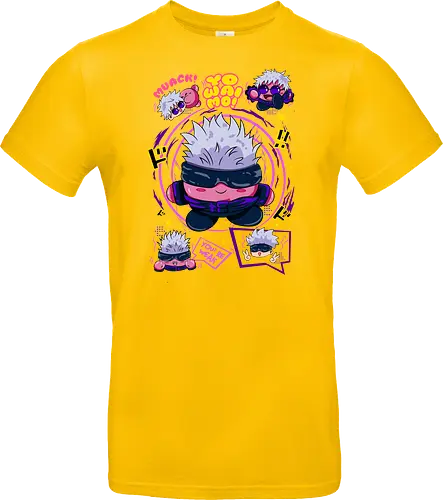 Pink Gojo Satoru Infinity Cute Mode - gojo satoru, Jujutsu, crossover, chibi style, funny anime, kawaii, otaku humor, anime lover gift - Standard T-Shirt