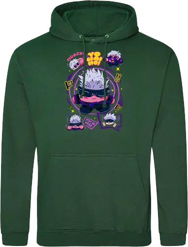Pink Gojo Satoru Infinity Cute Mode - gojo satoru, Jujutsu, crossover, chibi style, funny anime, kawaii, otaku humor, anime lover gift - Standard Hoodie