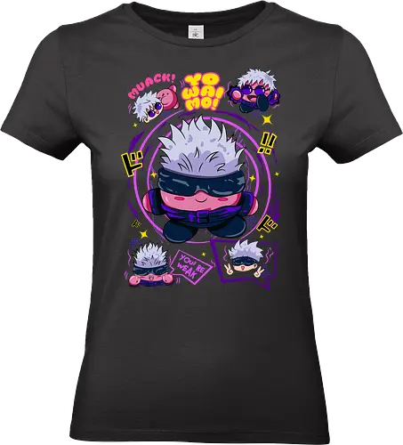 Pink Gojo Satoru Infinity Cute Mode - gojo satoru, Jujutsu, crossover, chibi style, funny anime, kawaii, otaku humor, anime lover gift - Standard T-Shirt (Frauen)