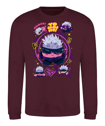 Pink Gojo Satoru Infinity Cute Mode - gojo satoru, Jujutsu, crossover, chibi style, funny anime, kawaii, otaku humor, anime lover gift - Sweatshirt