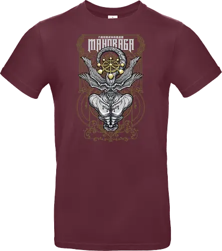 Mahoraga Wheel of Destiny JJK - gold emblem art, mahoraga, Jujutsu, ten shadows, cursed spirit, dark fantasy, anime villain, otaku - Standard T-Shirt