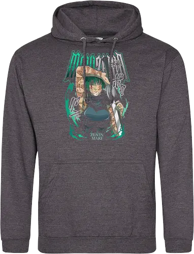 Maki Zenin Cursed Tools Warrior - maki zenin, Jujutsu, cursed tools, weeb, action hero, strong female character, teal aesthetic, anime fan gift - Standard Hoodie