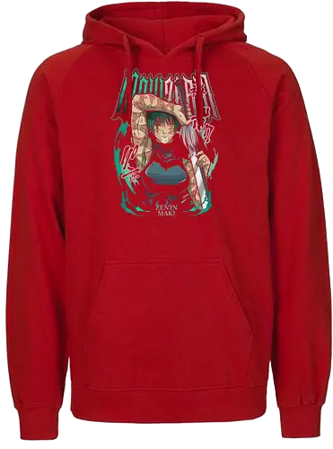 Maki Zenin Cursed Tools Warrior - maki zenin, Jujutsu, cursed tools, weeb, action hero, strong female character, teal aesthetic, anime fan gift - Fairtrade Hoodie