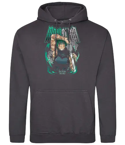 Maki Zenin Cursed Tools Warrior - maki zenin, Jujutsu, cursed tools, weeb, action hero, strong female character, teal aesthetic, anime fan gift - Standard Hoodie