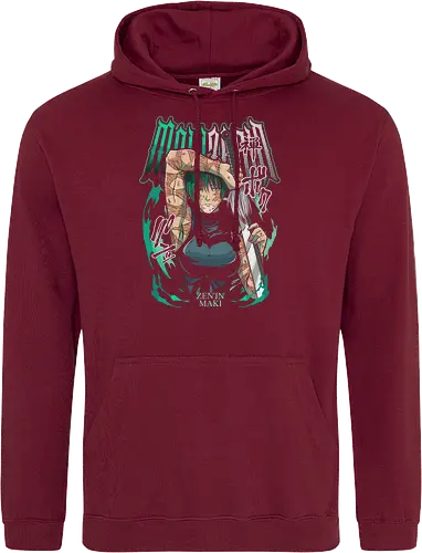 Maki Zenin Cursed Tools Warrior - maki zenin, Jujutsu, cursed tools, weeb, action hero, strong female character, teal aesthetic, anime fan gift - Standard Hoodie