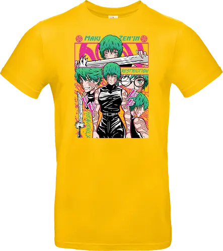 Maki Zenin Restriction Unleashed - maki zenin, Jujutsu, restriction arc, pink and black, powerful female, manga style, otaku gift, shounen anime - Standard T-Shirt