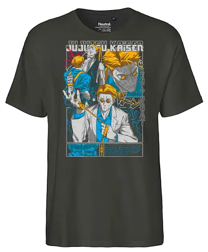 Nanami Kento Grade 1 Overtime Grind - nanami kento, Jujutsu, fan art tribute, overtime rule, collector poster style, anime office humor, stoic hero, otaku - Fairtrade T-Shirt