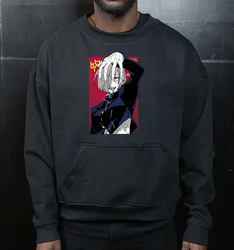Nobara Kugisaki Nail Witch Energy - nobara kugisaki, Jujutsu, straw doll, bold female character, cursed technique, anime gift idea, weeb, dark pink aesthetic - Cropped Sweatshirt
