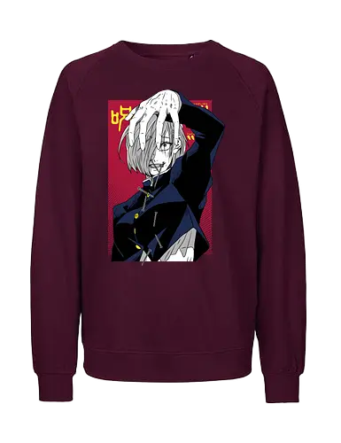 Nobara Kugisaki Nail Witch Energy - nobara kugisaki, Jujutsu, straw doll, bold female character, cursed technique, anime gift idea, weeb, dark pink aesthetic - Fairtrade Sweatshirt