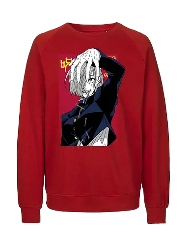 Nobara Kugisaki Nail Witch Energy - nobara kugisaki, Jujutsu, straw doll, bold female character, cursed technique, anime gift idea, weeb, dark pink aesthetic - Fairtrade Sweatshirt